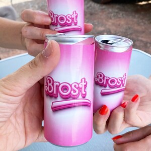 Pegatinas para latas de bebidas Prosecco, banderolas estilo Barbie / para la velada de chicas de la fiesta JGA imagen 9