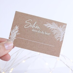 Tischkarten KRAFT BOHO zum Aufstellen für die Hochzeit im Kraftpapier Boho Vintage Style zdjęcie 8