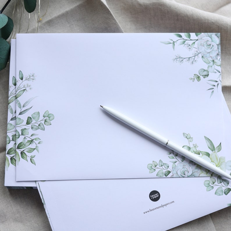 Briefumschläge C5 für DIN A5 Briefpapier im Greenery Eukalyptus Design Kuverts Bild 8