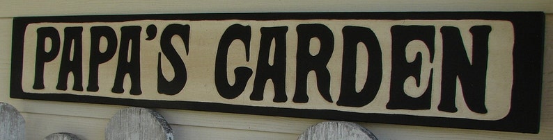 Papa’s Garden sign | Etsy