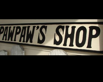 Pawpaw's Shop sign