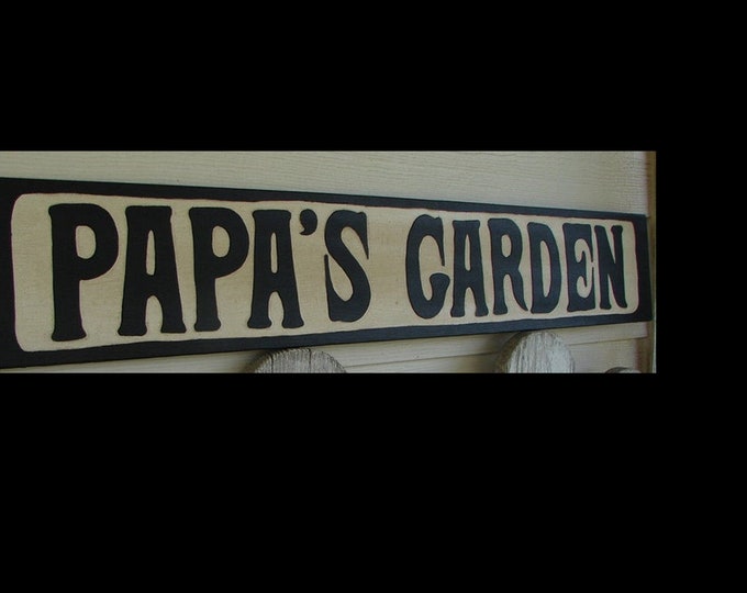 Papa’s Garden Sign - Etsy