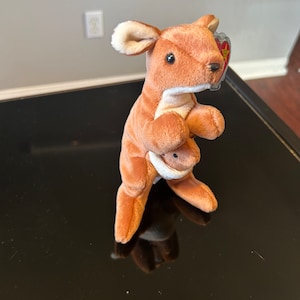 Rare 1996 Retired Original Pouch Original Pouch The Kangaroo Ty Beanie Baby