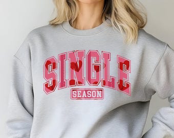 Sudadera de una sola temporada Sudadera linda y divertida del día de San Valentín para solteros, sudadera acogedora para mujer, perfecta para celebrar la vida de soltero
