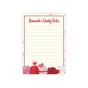 Bloc-notes Post-it® personnalisés pour la Saint-Valentin, papeterie personnalisée coeur amour, cadeau pour sa femme, fournitures de bureau, papeterie