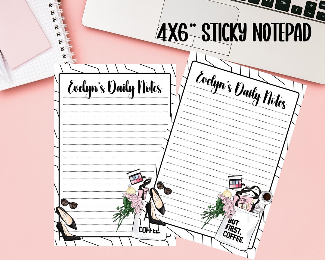 Personalized Daily Post-it® Note Pad,note Sheets for Daily Note, Custom ...
