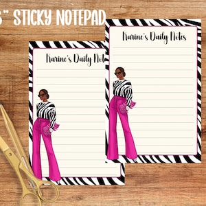 Custom Post-it® Note Pads, pink Personalized Sticky Notes, Office Supplies, Business Gift, Teacher Stationery gift for her wife girlfriend