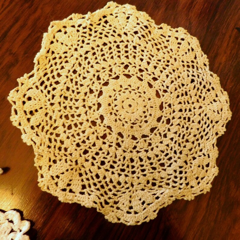 Vintage Doily and Lace Lot Crochet, Embroidery, Italian Needle Lace Placemat, Use Them or Craft Them Free US Shipping image 5