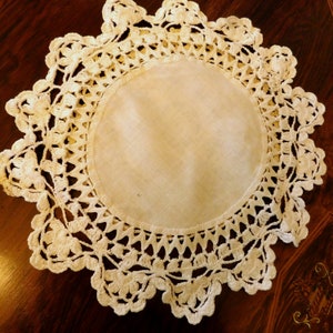 Vintage Doily and Lace Lot Crochet, Embroidery, Italian Needle Lace Placemat, Use Them or Craft Them Free US Shipping image 4