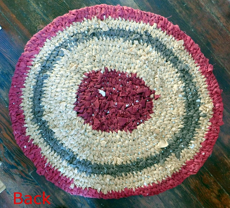 Handmade Amish Knot Toothbrush Rug Recycled Crochet Rag Rug Etsy