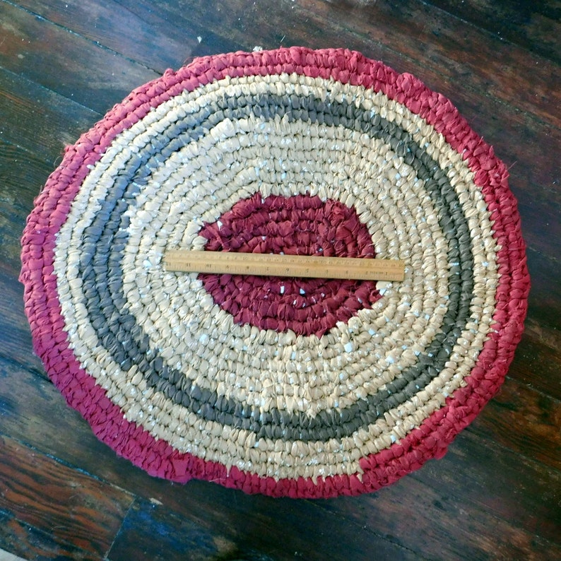 Handmade Amish Knot Toothbrush Rug Recycled Crochet Rag Rug Etsy