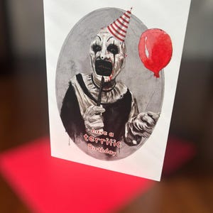 Kunst Der Clown Geburtstagskarte | Horror-Geburtstag | Horror-Fan | Geburtstagskarte | Terrifier
