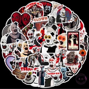 Adesivos Art The Clown | Adesivo | Terrifier | 2024 | decalques | Fã de terror