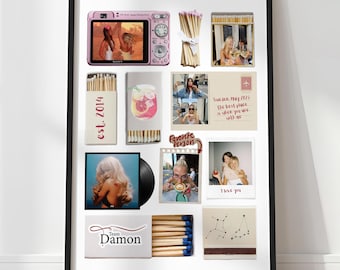 Custom Best Friend Gift Matchboxes Template, Editable Matchbook Poster Canva Template, DIY Matchbook Art Print, Bestie Personalized Gift