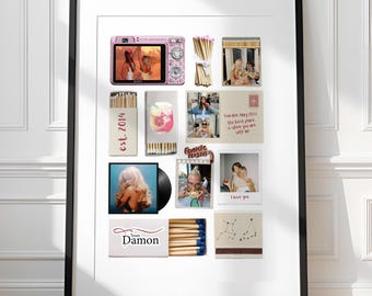 Best Friend Gift, Editable Matchbook Poster Template, Birthday Gift for Friend Sister Gift, Custom Matchbox Print, Personalized Gift