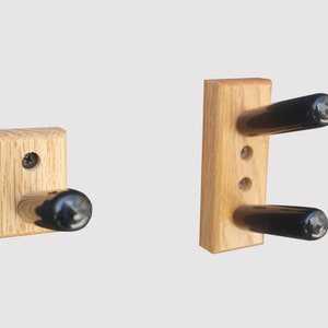 Horizontale muurbevestiging voor een antiek geweer, eikenhout (gemaakt in de VS)