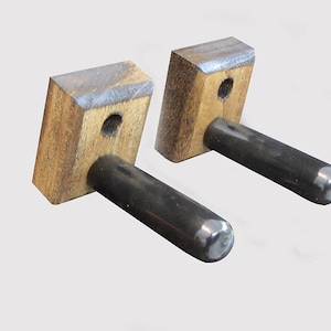 Horizontal Wall Mounts for a Civil War Revolver (Made in the USA) (Aged)