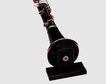 Standard Horizontal Clarinet Display Mount (Made in the USA) (Black)