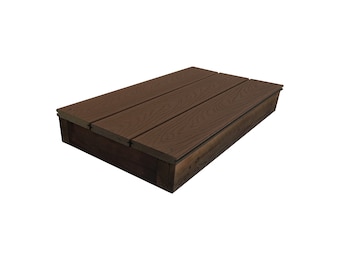 Escalón intermedio exterior hecho a medida, color marrón Trex, 85 pulgadas de largo, 22,75 pulgadas de ancho, 6-7 pulgadas de alto (Hecho en EE. UU.)