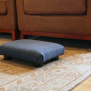 Padded Foot Stool, 3" Tall, (Made in The USA) (Himalayan Blue)