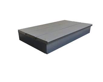 Outdoor Intermediate Step, 30&quot; long, 22 1/4&quot; wide, 5.25&quot; Tall, Redwood- All Grey (Made in the USA)