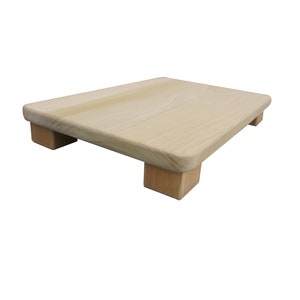 KR Ideas Foot Stool, 2&quot; Tall, Poplar, (Made in The USA) (2&quot; Tall Square Legs, Unfinished)