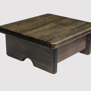 Foot Stool Poplar Wood Walnut Stain Mini (Made in the USA)