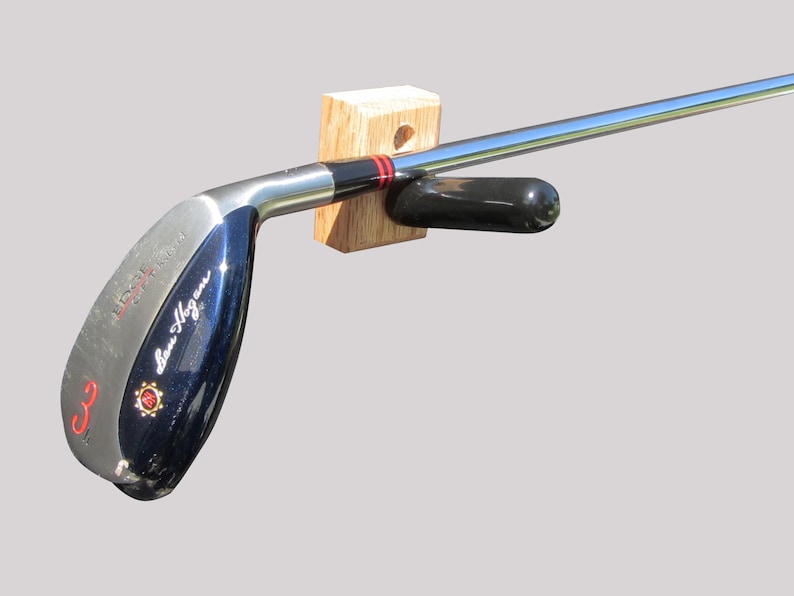 Horizontal Golf Club Mount Oak made in the USA Etsy