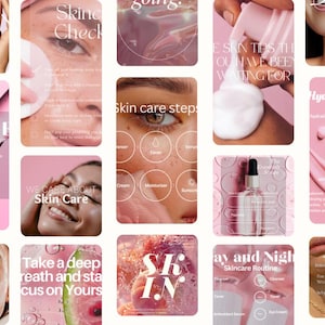 Skincare Instagram, Esthetician Instagram, Skincare Instagram Templates, Skincare Posts, Esthetician Templates, Skincare Social Media