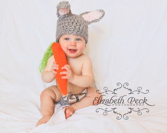 3 in 1 -- Baby Bunny Rabbit Costume & Photo Prop -- 3 Crochet Patterns in 1 INSTANT DOWNLOAD