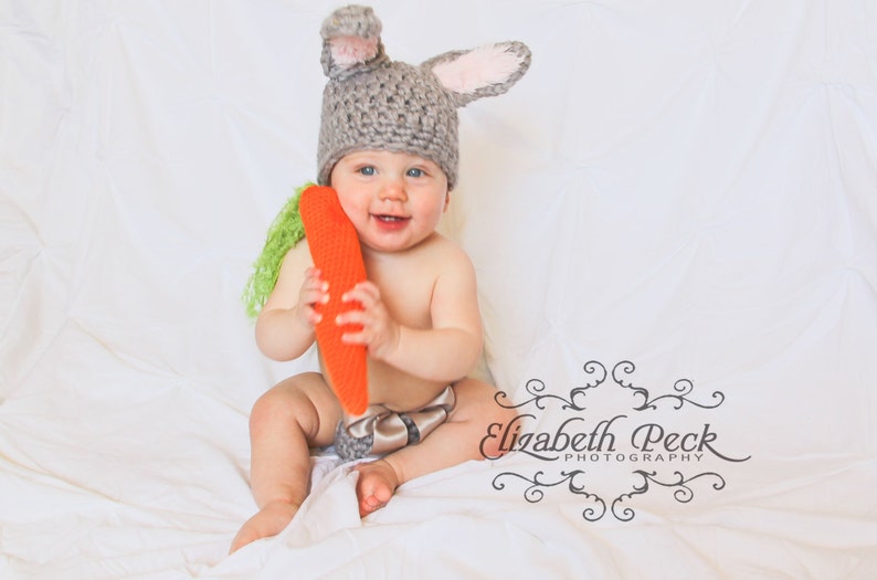 3 in 1 Baby Bunny Rabbit Costume & Photo Prop 3 Crochet Patterns in 1