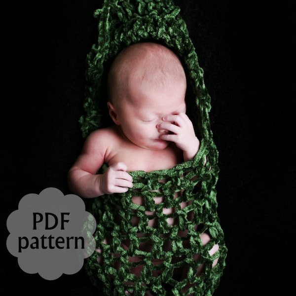 Hanging Storks Pouch Baby Photo Prop PDF Crochet Pattern INSTANT DOWNLOAD