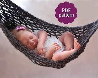 Hammock Baby Photo Prop Crochet Pattern   PDF : INSTANT DOWNLOAD  Permission granted to sell items made from this pattern