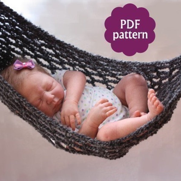 Hammock Baby Photo Prop Crochet Pattern   PDF : INSTANT DOWNLOAD  Permission granted to sell items made from this pattern