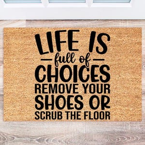 Please Take Off Your Shoes Doormat, Shoes Off Doormat, Welcome Rug, Please Take Off Your Shoes, Front Door Mat, Housewarming Gift