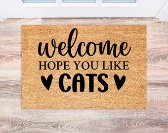 Welcome Door Mat, Custom Message Doormat, Housewarming Gift, Personalized Front Door Decor, Unique Mat