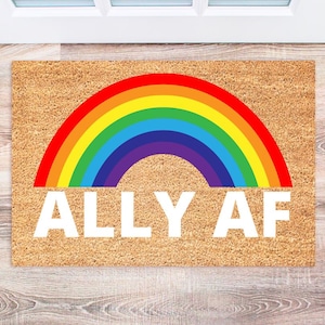 Gay Pride Doormat | Pride Month | Pride Outdoor Doormat | Entryway Home Decor | Lgbt Pride | Custom Doormat | Housewarming Gift