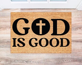 Christian Doormat, Housewarming Gift, Welcome Mat, Religious Decor, Inspirational Scripture Doormat, Christian Gifts, Outdoor Mat for Front