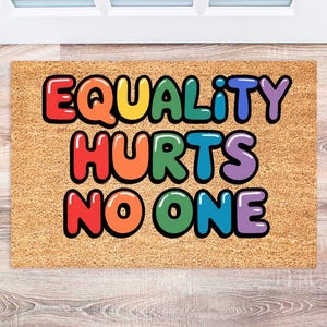 Pride Doormat - Inclusive Pride Heart - Trans Pride Gift - Outdoor Doormat