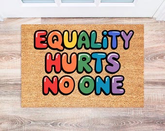 Pride Doormat - Inclusive Pride Heart - Trans Pride Gift - Outdoor Doormat
