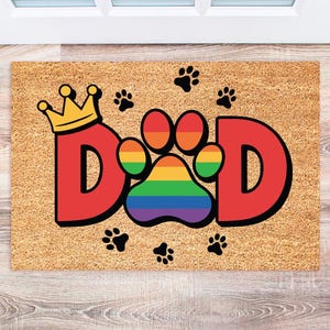 LGBTQ Doormat, Rainbow Pride Welcome Mat, Custom Doormat, Funny Outdoor Rug, Housewarming Gift for LGBTQ+
