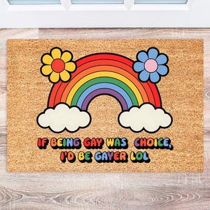 Pride Doormat - Inclusive Pride Heart - Trans Pride Gift - Outdoor Doormat