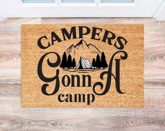 Rv Doormat | Camping Doormat | Gifts For Campers | Camping Gift | Welcome Mat | Custom Rv Door Mat | Lake House Doormat | Happy Camper