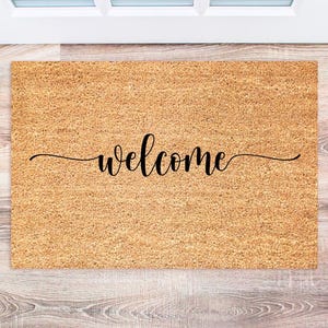 Welcome Door Mat, Custom Message Doormat, Housewarming Gift, Front Door Decor, Personalized Welcome Mat