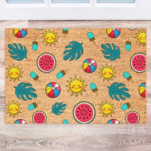 Popsicle Doormat - Fun Summer Decor - Outdoor Rug - Cute Welcome Mat for Poolside