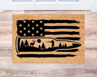 Hunting Doormat - Deer Hunter Gift - Rustic Welcome Mat - Funny Hunting Decor
