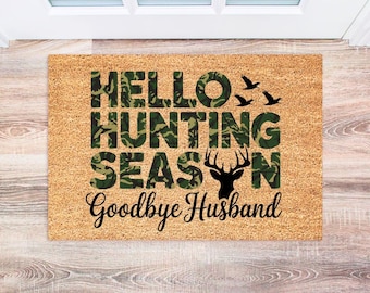 Opening Season Gifts | Hunting Gift Ideas | Deer Door Mat | Welcome Outdoor Mat | Hunting Doormat | Hunting Decor | Patio Decor