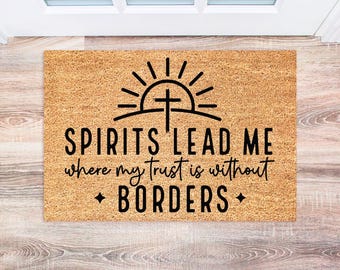 Christian Doormat, Faith-Inspired Welcome Mat, Housewarming Gift, Religious Home Decor, Scripture Mat for New Homeowners