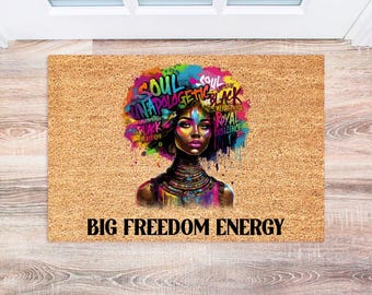 Juneteenth Doormat, Decorative Welcome Mat, African American Pride, Unique Gift for Home and Family