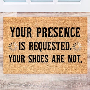 Funny Please Remove Your Shoes Doormat - Cute Welcome Mat - Housewarming Gift - No Shoes Allowed